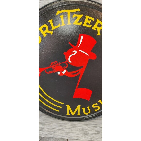Wurlitzer Music Metal Sign Embossed Reproduction 12" Across... Musician Jukebox - Picture 3 of 7
